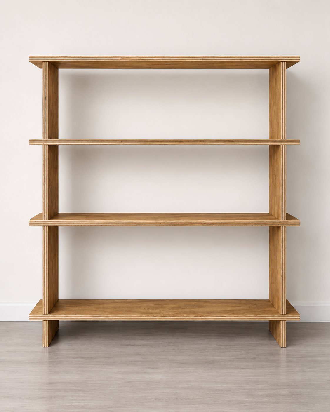 Estantería de Madera Japandi – Repisa Minimalista de Tres Niveles - Línea 01