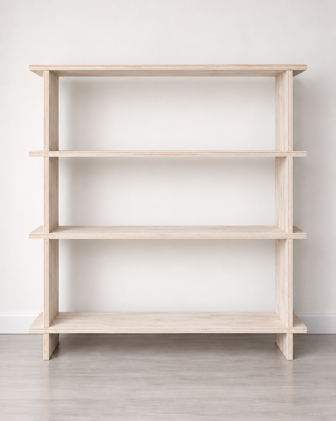 Estantería de Madera Japandi – Repisa Minimalista de Tres Niveles - Línea 01