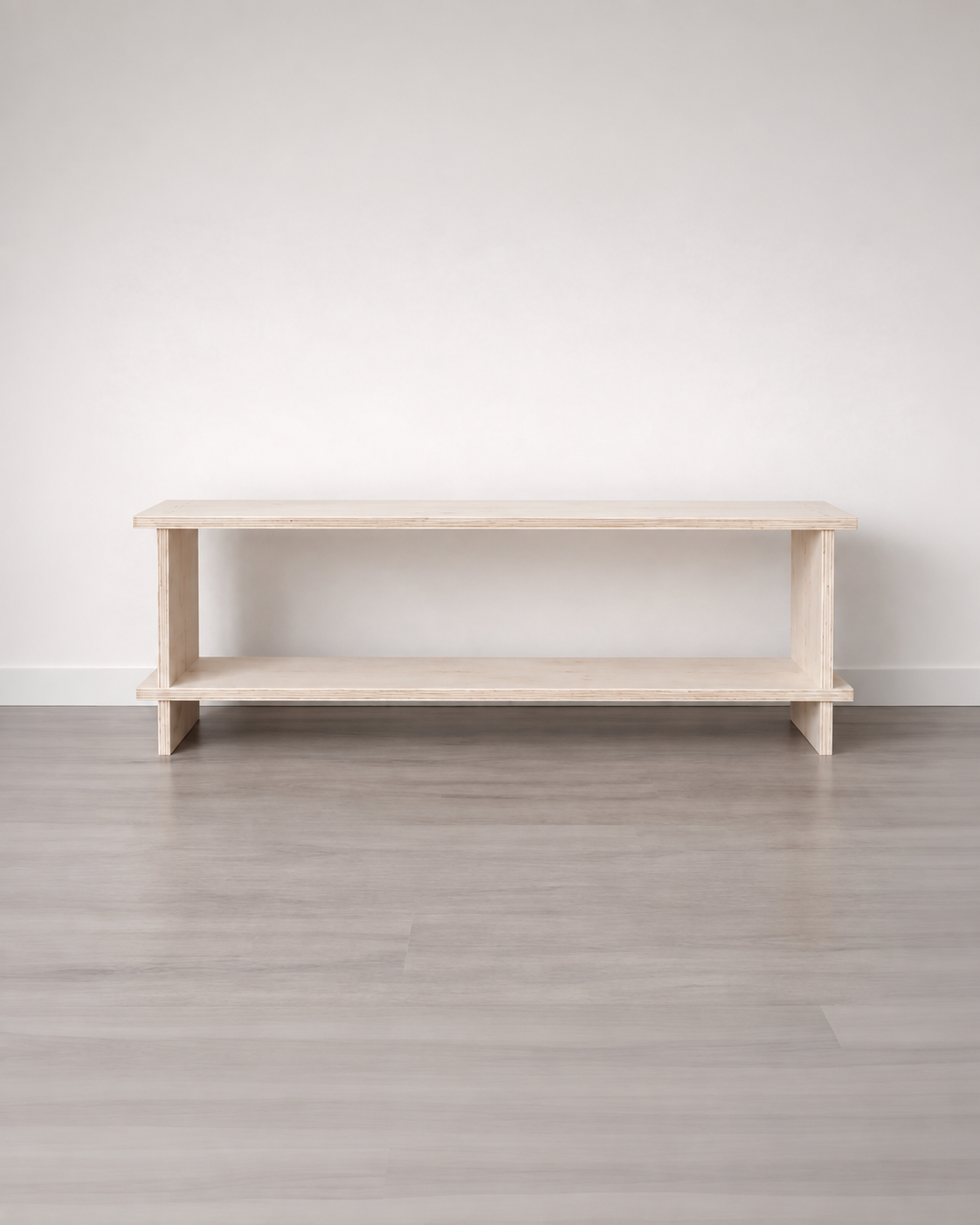 Estantería Baja de Madera Japandi – Consola Minimalista Multifuncional - Línea 1