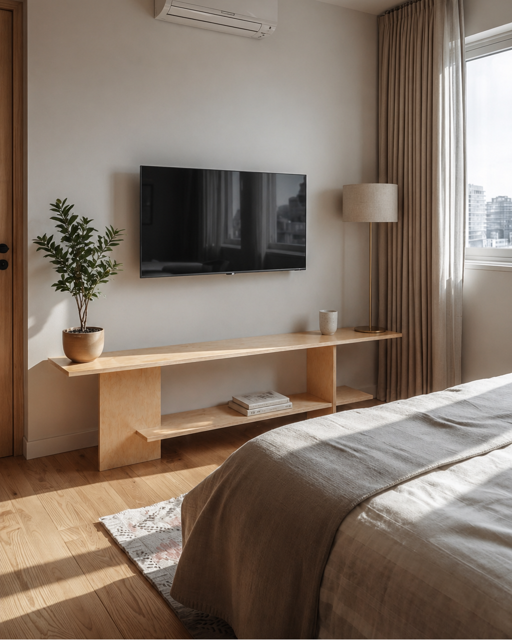 Rack de TV de Madera Japandi – Mueble Minimalista para Living - Linea 01