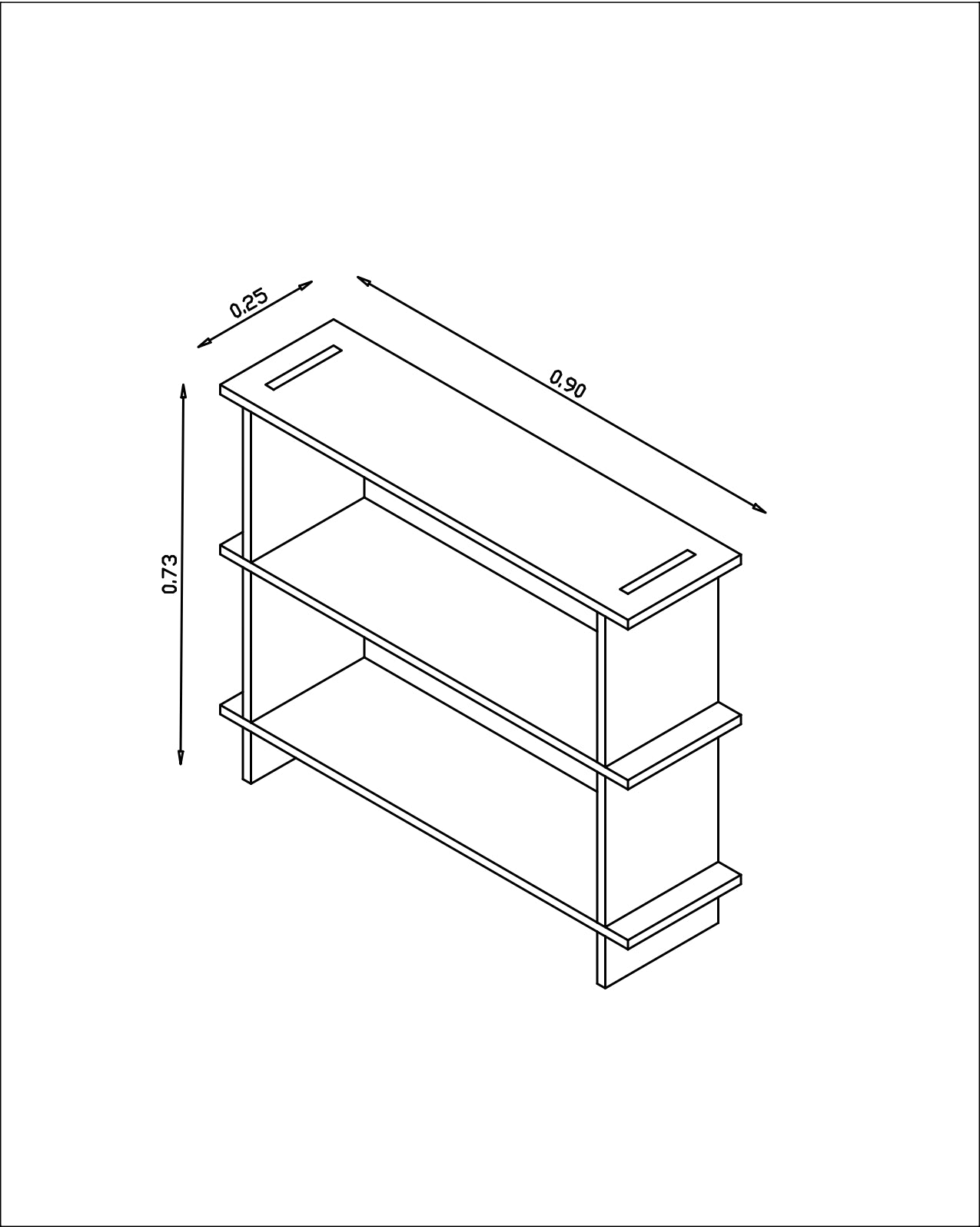 Estantería de Madera Japandi – Repisa Minimalista de Dos Niveles - Línea 01