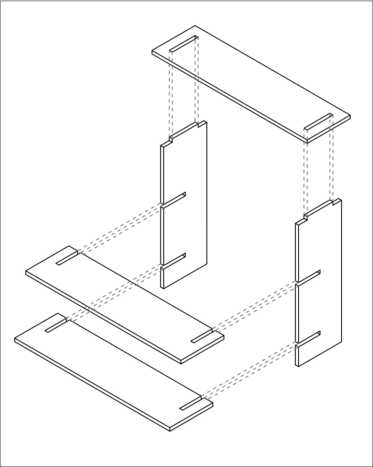 Estantería de Madera Japandi – Repisa Minimalista de Dos Niveles - Línea 01