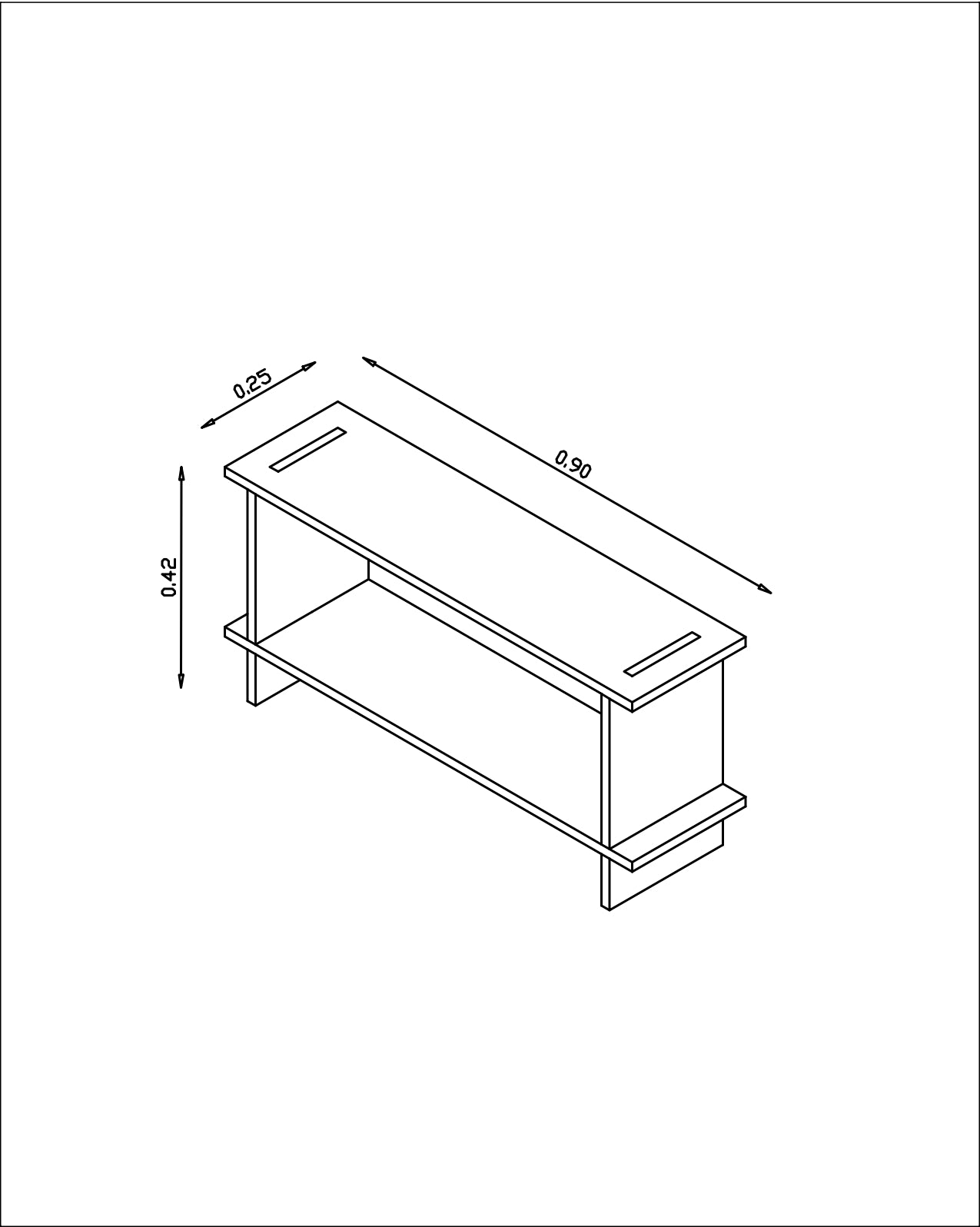 Consola Baja de Madera Japandi – Estantería Minimalista Multifuncional - Línea 1