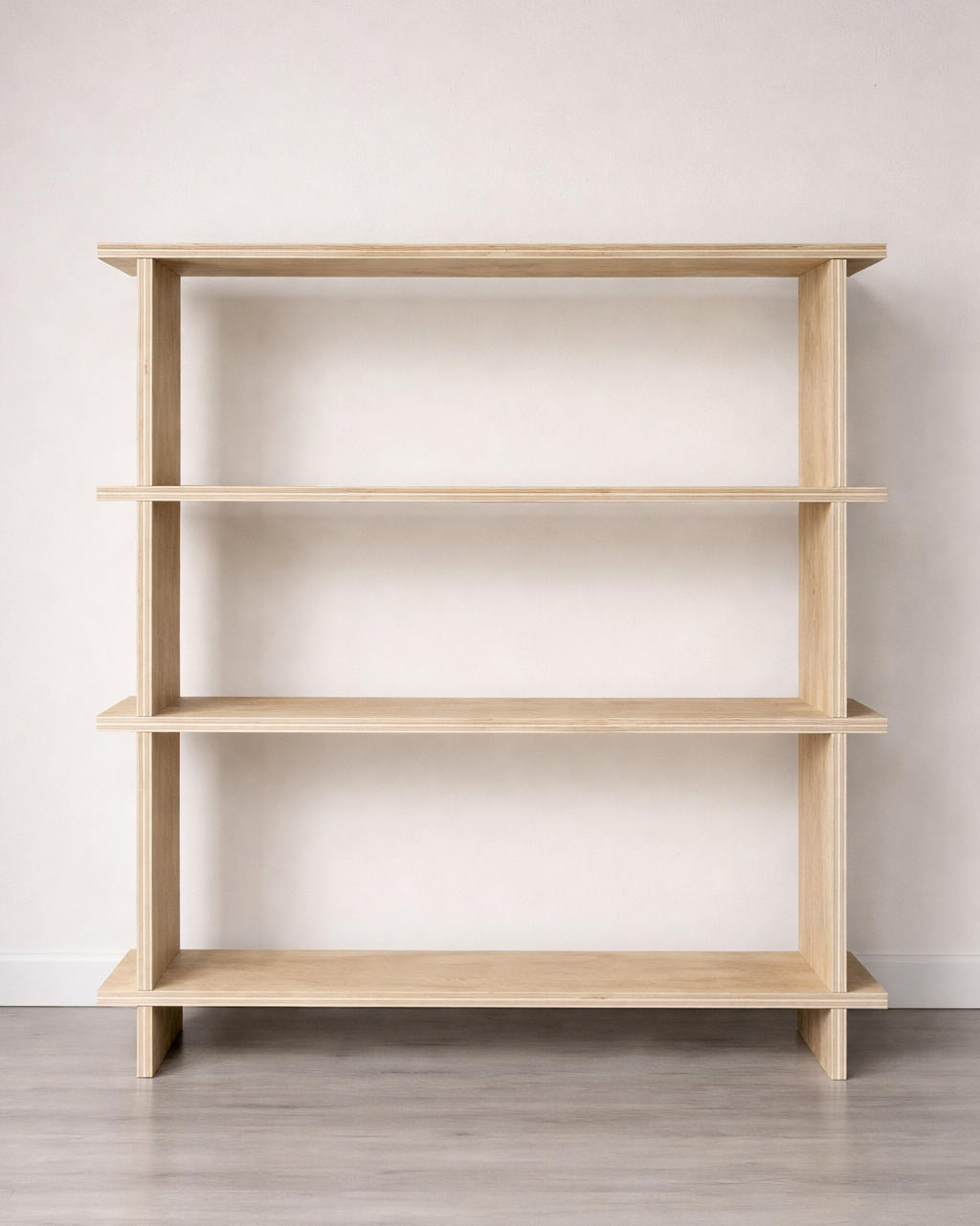 Estantería de Madera Japandi – Repisa Minimalista de Tres Niveles - Línea 01